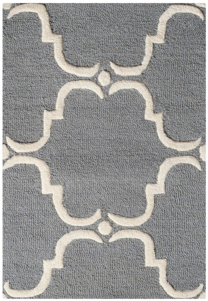 Safavieh Cambridge Cam703D Dark Grey / Ivory Geometric Area Rug