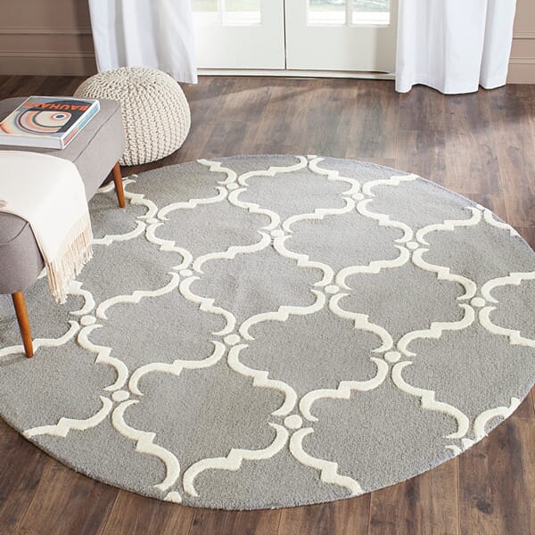 Safavieh Cambridge Cam703D Dark Grey / Ivory Geometric Area Rug