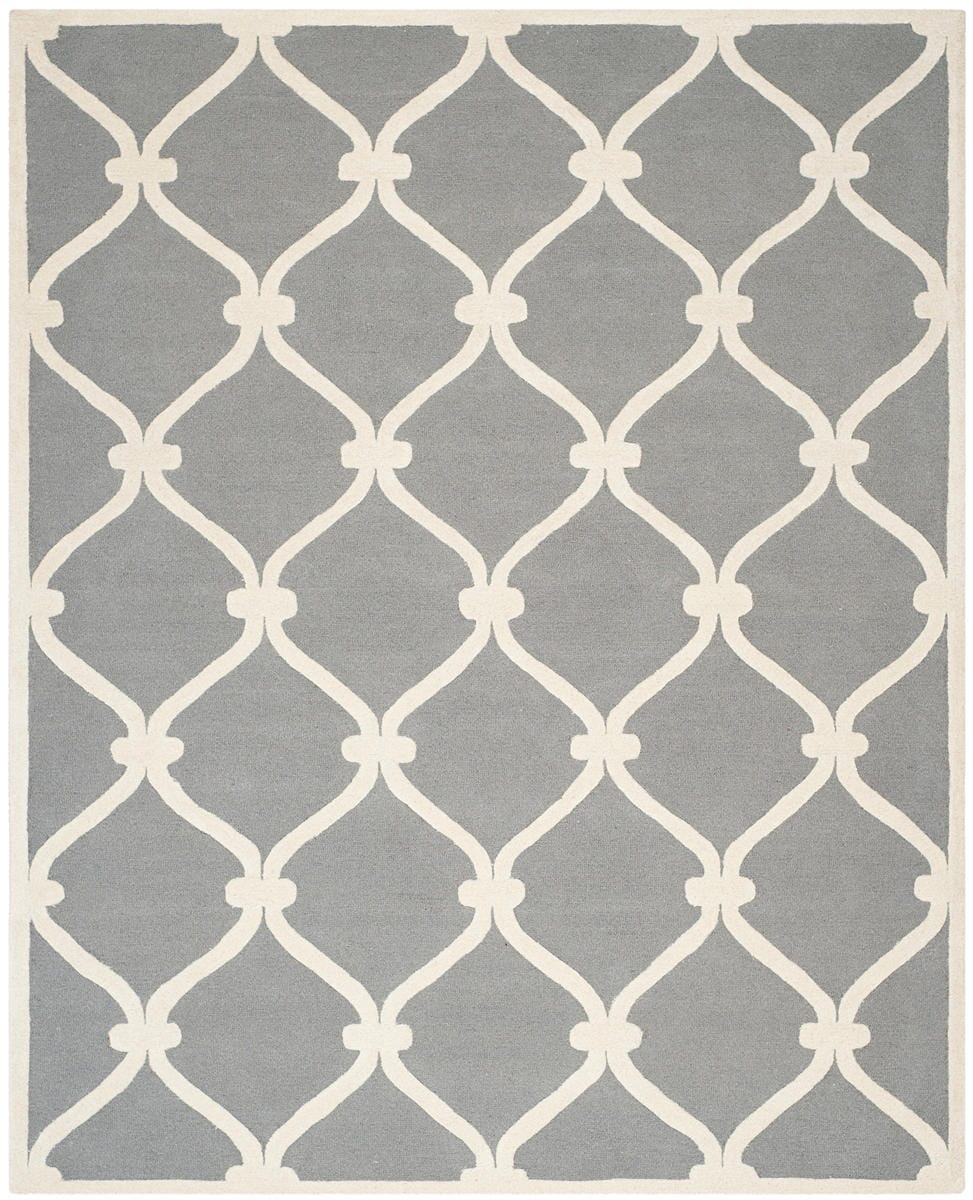 Safavieh Cambridge Cam710D Dark Grey / Ivory Geometric Area Rug