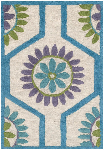 Safavieh Cambridge Cam716A Ivory / Blue Damask Area Rug