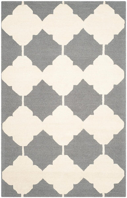 Safavieh Cambridge Cam719D Dark Grey / Ivory Geometric Area Rug