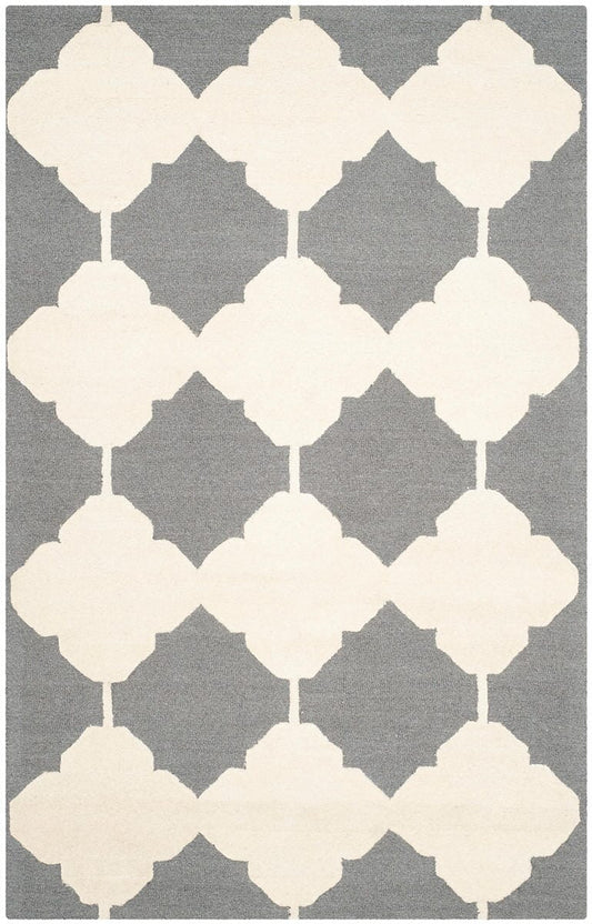 Safavieh Cambridge Cam719D Dark Grey / Ivory Geometric Area Rug