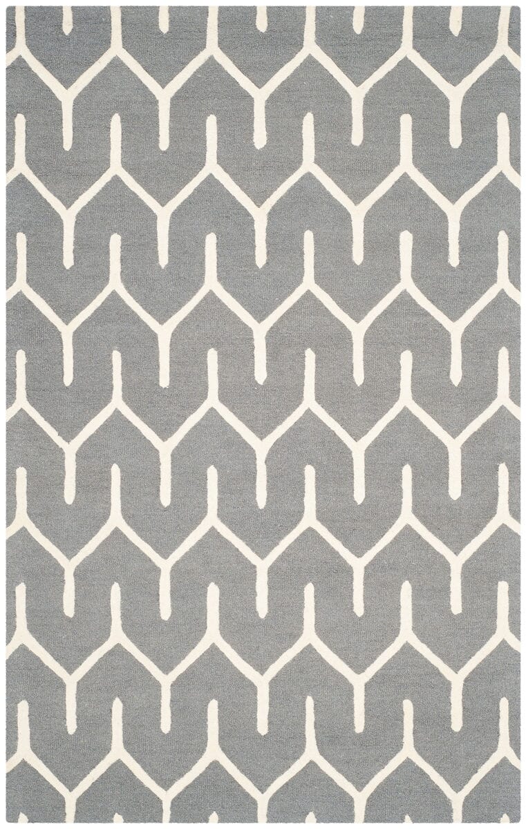 Safavieh Cambridge Cam720D Dark Grey / Ivory Geometric Area Rug