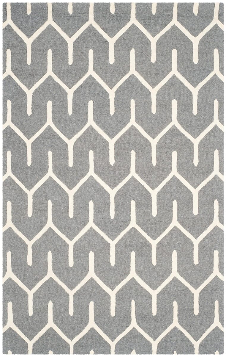 Safavieh Cambridge Cam720D Dark Grey / Ivory Geometric Area Rug