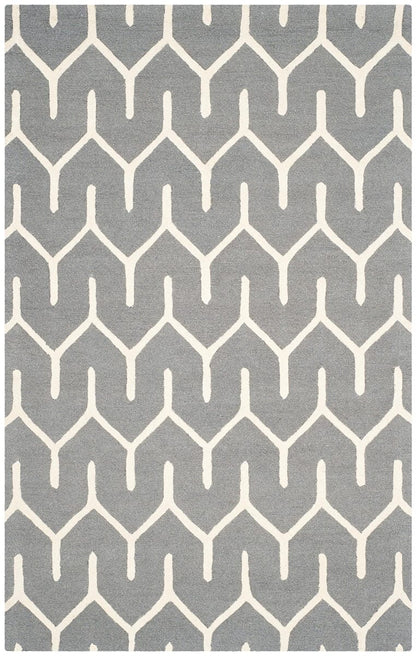 Safavieh Cambridge Cam720D Dark Grey / Ivory Geometric Area Rug