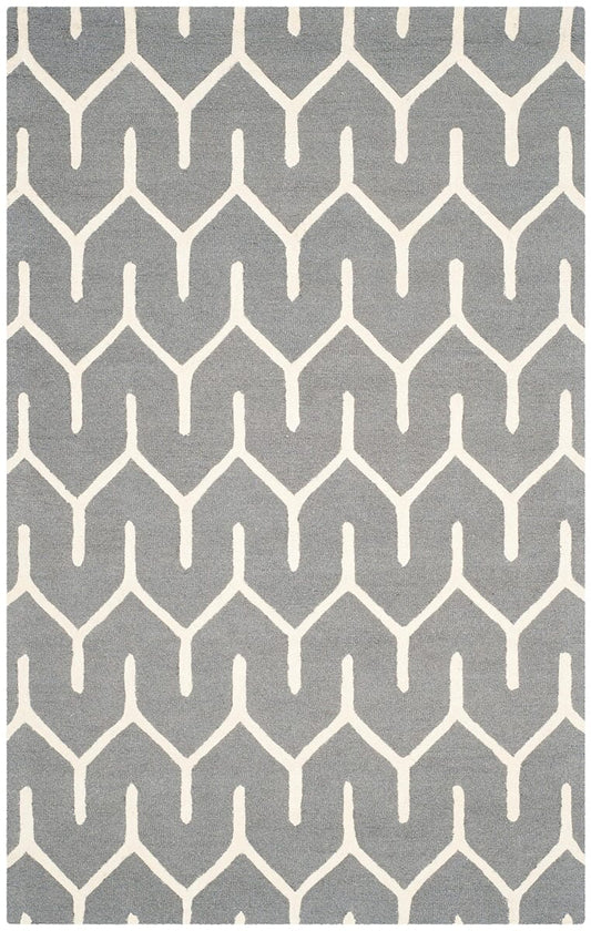 Safavieh Cambridge Cam720D Dark Grey / Ivory Geometric Area Rug