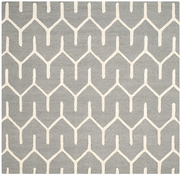 Safavieh Cambridge Cam720D Dark Grey / Ivory Geometric Area Rug