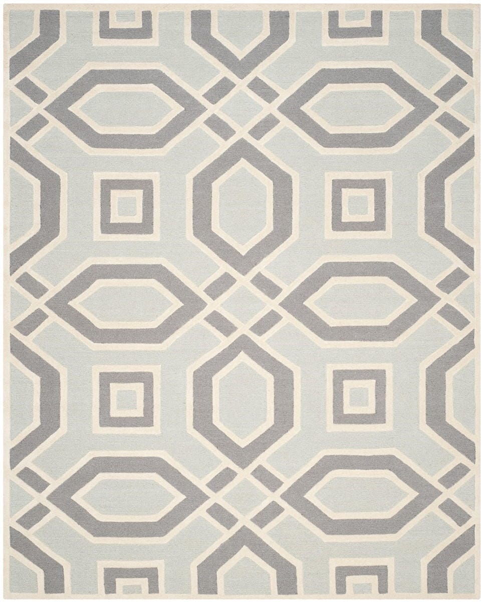 Safavieh Cambridge Cam723G Grey / Ivory Geometric Area Rug