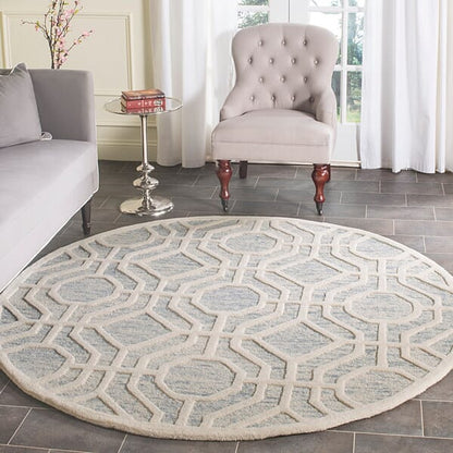 Safavieh Cambridge Cam726B Light Blue / Ivory Geometric Area Rug