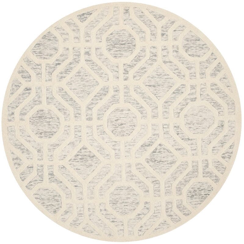 Safavieh Cambridge Cam726G Light Grey / Ivory Geometric Area Rug