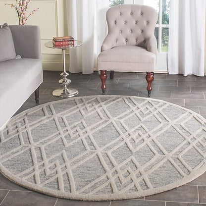 Safavieh Cambridge Cam729G Grey / Ivory Geometric Area Rug