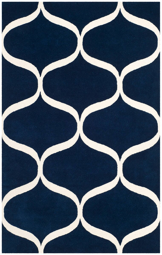 Safavieh Cambridge Cam730M Dark Blue / Ivory Geometric Area Rug