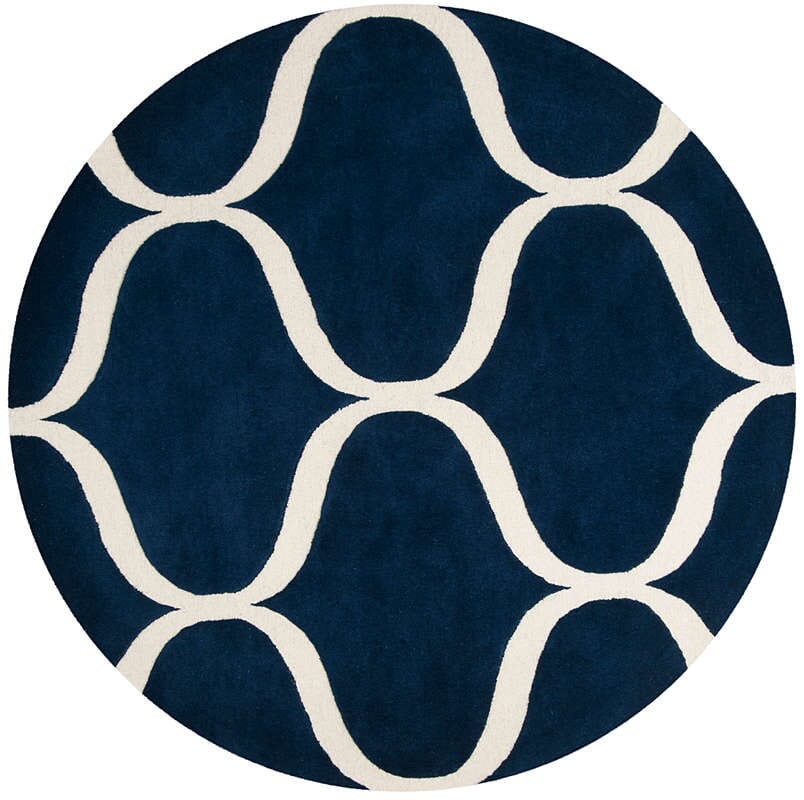 Safavieh Cambridge Cam730M Dark Blue / Ivory Geometric Area Rug