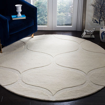 Safavieh Cambridge Cam730P Ivory / Ivory Geometric Area Rug