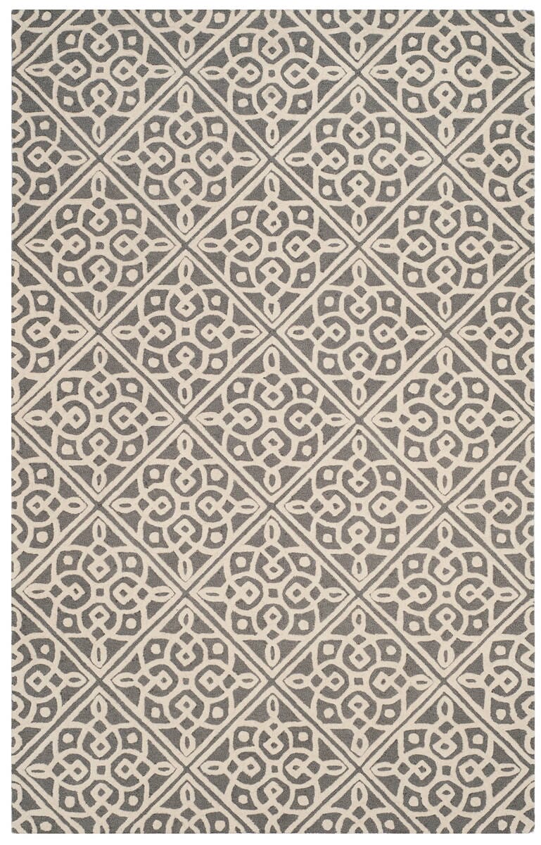 Safavieh Cambridge Cam731D Dark Grey / Ivory Geometric Area Rug