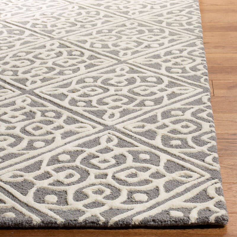 Safavieh Cambridge Cam731D Dark Grey / Ivory Geometric Area Rug