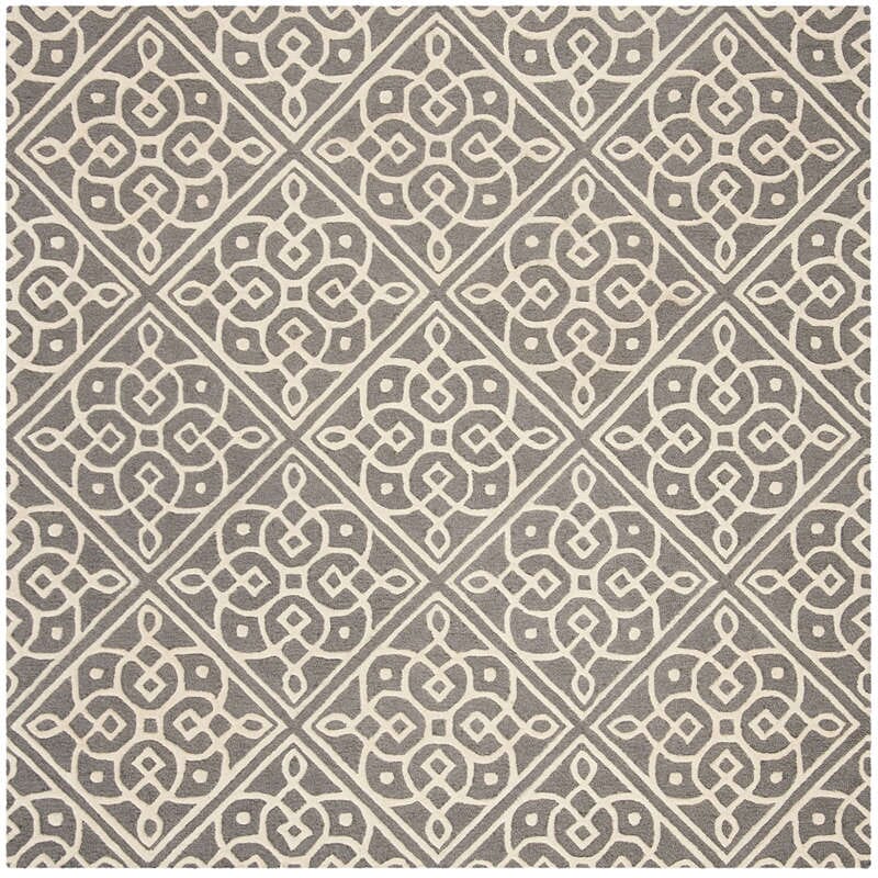 Safavieh Cambridge Cam731D Dark Grey / Ivory Geometric Area Rug