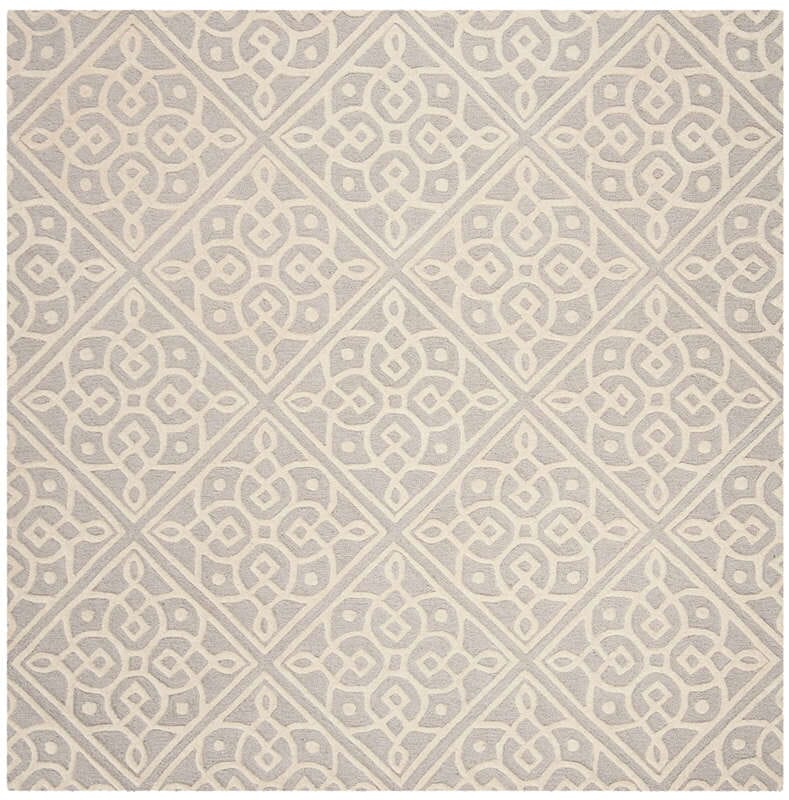 Safavieh Cambridge Cam731G Light Grey / Ivory Geometric Area Rug