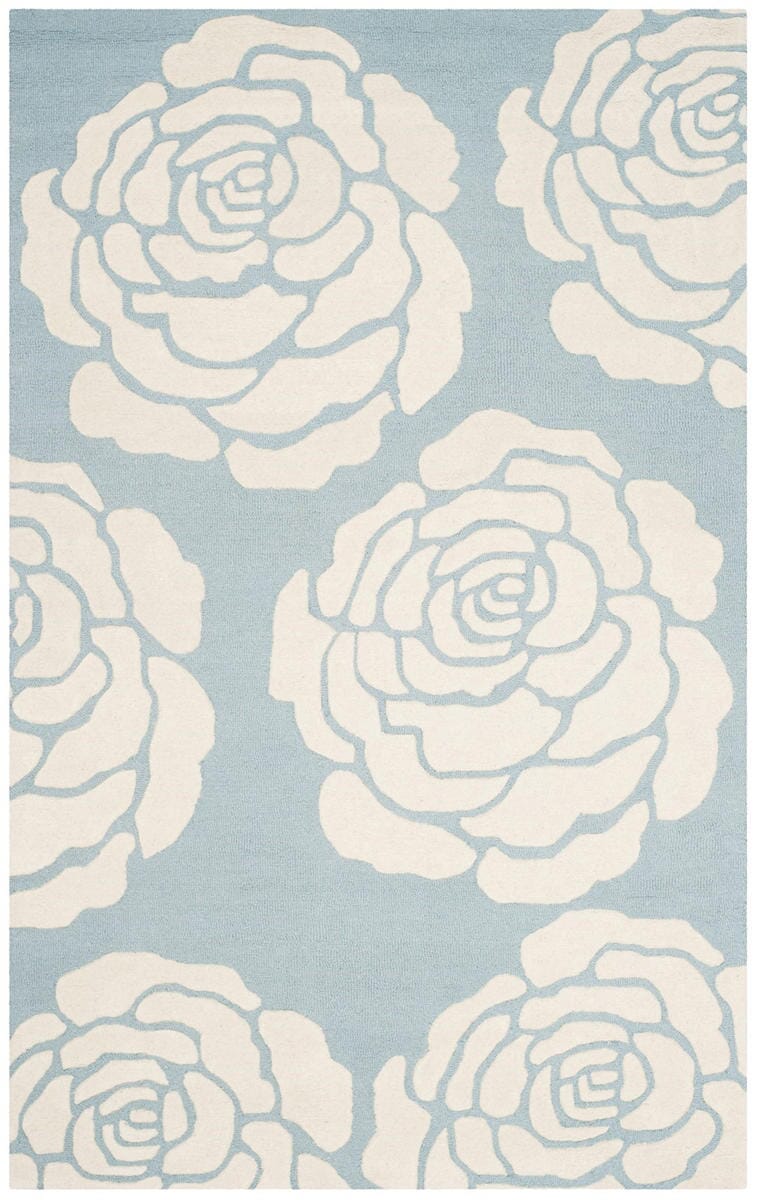 Safavieh Cambridge Cam782B Blue / Ivory Floral / Country Area Rug