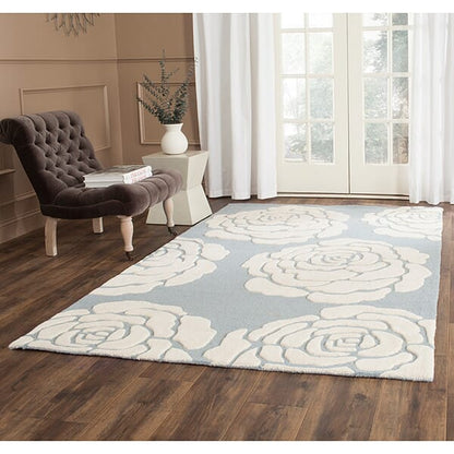 Safavieh Cambridge Cam782B Blue / Ivory Floral / Country Area Rug