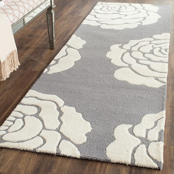 Safavieh Cambridge Cam782D Dark Grey / Ivory Floral / Country Area Rug