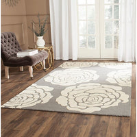 Safavieh Cambridge Cam782D Dark Grey / Ivory Floral / Country Area Rug