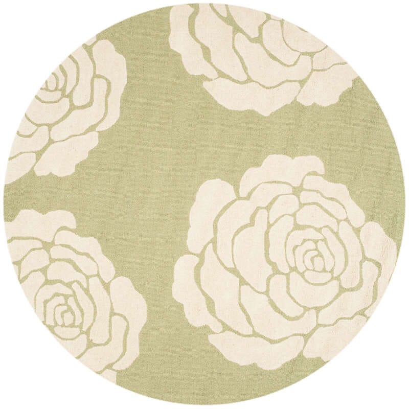 Safavieh Cambridge Cam782N Lime / Ivory Floral / Country Area Rug