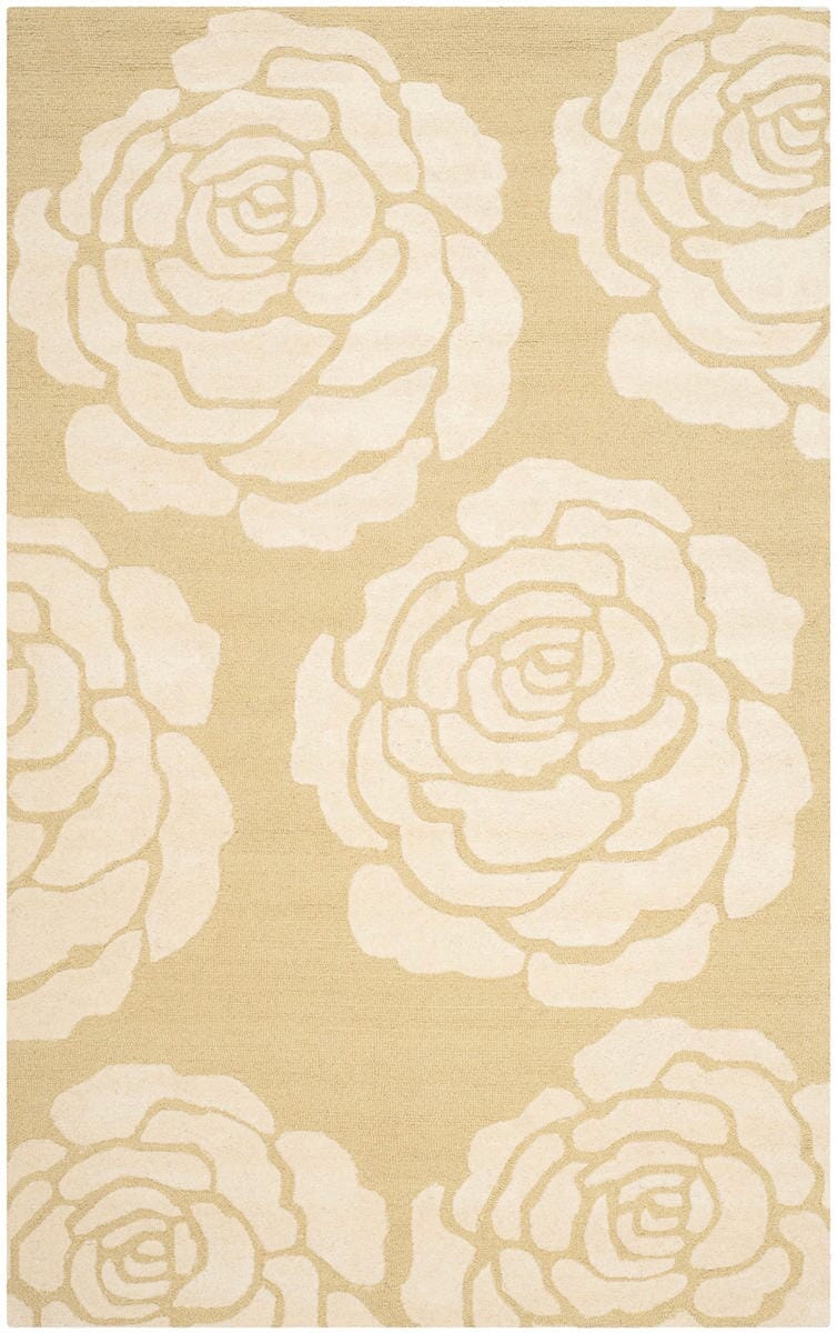 Safavieh Cambridge Cam782Q Light Gold / Ivory Floral / Country Area Rug