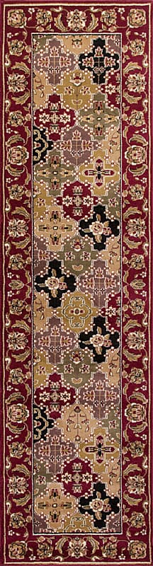 KAS Cambridge 7325 kashan panel Red Area Rug