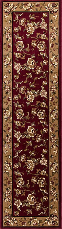 KAS Cambridge 7337 floral delight Red / Beige Area Rug