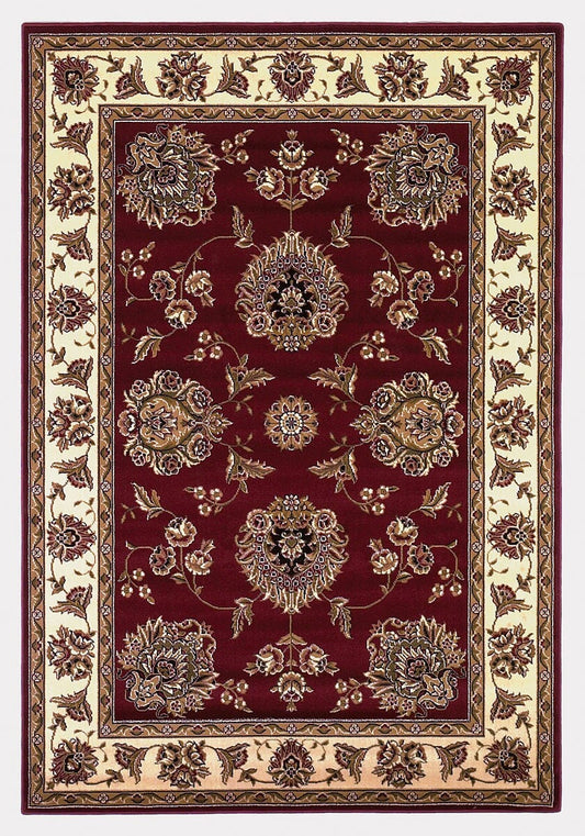 KAS Cambridge 7340 floral mahal Red / Ivory Area Rug