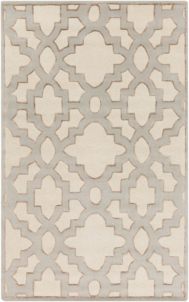 Surya Modern Classics Can-2041 Cream, Medium Gray, Tan Geometric Area Rug