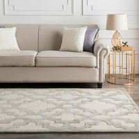 Surya Modern Classics Can-2041 Cream, Medium Gray, Tan Geometric Area Rug