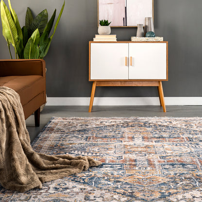 Nuloom Hannah Medallion Nha2140A Blue Area Rug