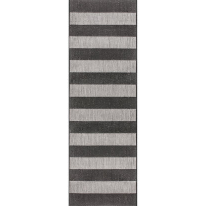 Nuloom Alexis Striped Nal2865A Black Area Rug