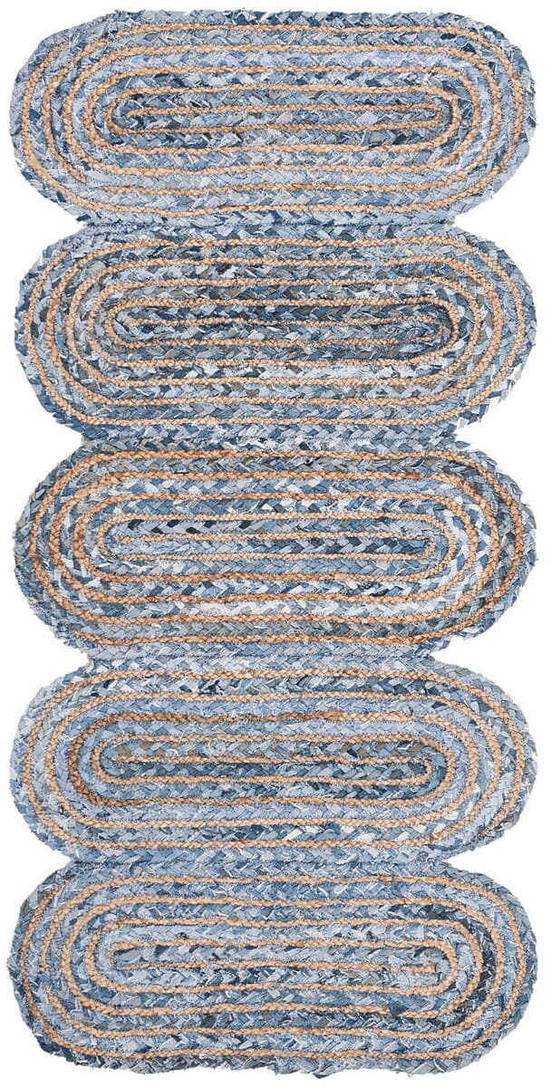 Safavieh Cape Cod Cap208L Blue / Natural Shag Area Rug