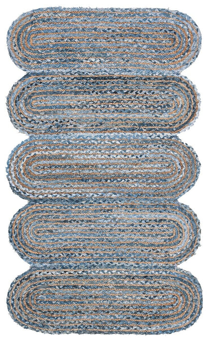 Safavieh Cape Cod Cap208L Blue / Natural Shag Area Rug