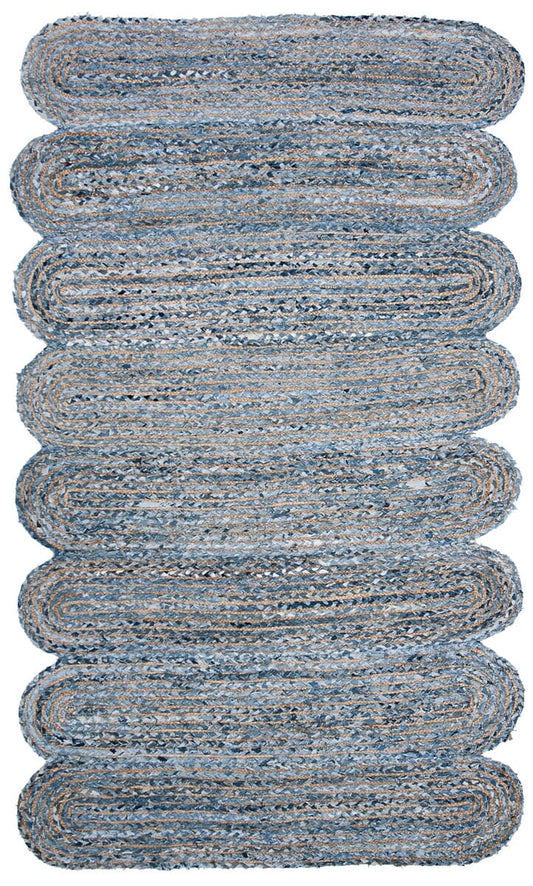 Safavieh Cape Cod Cap208L Blue / Natural Shag Area Rug