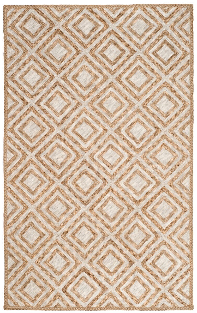 Safavieh Cape Cod Cap304A Natural / Ivory Geometric Area Rug