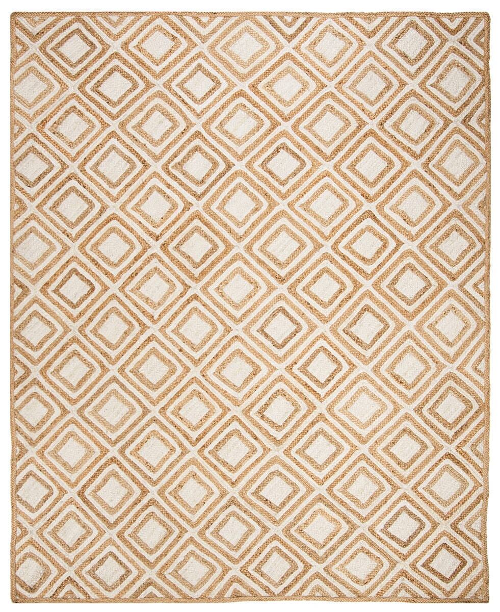 Safavieh Cape Cod Cap304A Natural / Ivory Geometric Area Rug