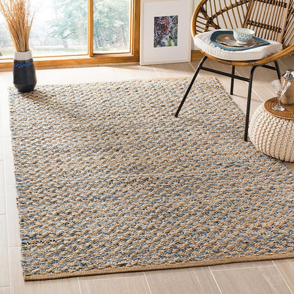 Safavieh Cape Cod Cap305M Blue / Natural Geometric Area Rug