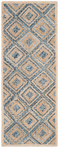 Safavieh Cape Cod Cap354A Natural / Blue Geometric Area Rug