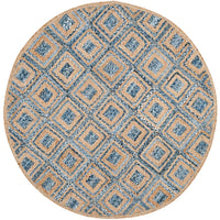 Safavieh Cape Cod Cap354A Natural / Blue Geometric Area Rug