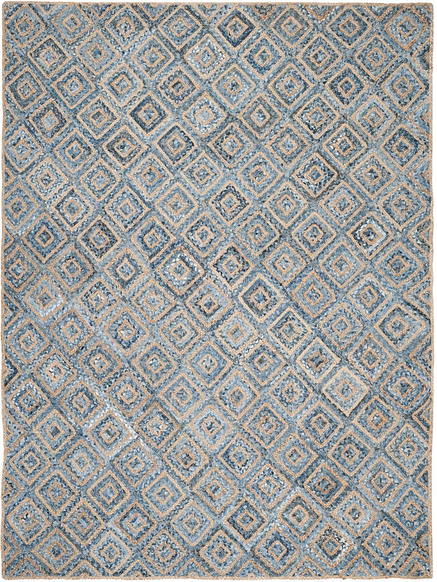 Safavieh Cape Cod Cap354A Natural / Blue Geometric Area Rug