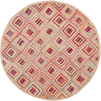 Safavieh Cape Cod Cap354B Natural / Red Geometric Area Rug