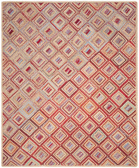 Safavieh Cape Cod Cap354B Natural / Red Geometric Area Rug