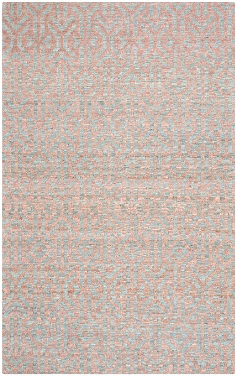 Safavieh Cape Cod Cap414A Blue / Rust Geometric Area Rug