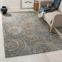 Safavieh Cape Cod Cap603A Natural / Denim Geometric Area Rug