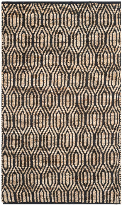 Safavieh Cape Cod Cap822A Black / Natural Geometric Area Rug