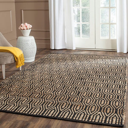 Safavieh Cape Cod Cap822A Black / Natural Geometric Area Rug